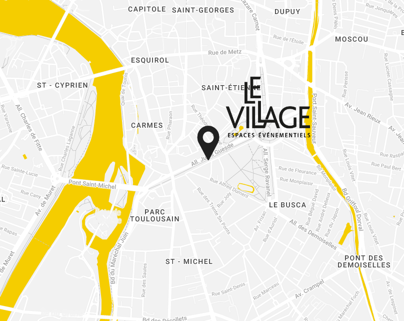 Carte acccès Le Village Toulouse