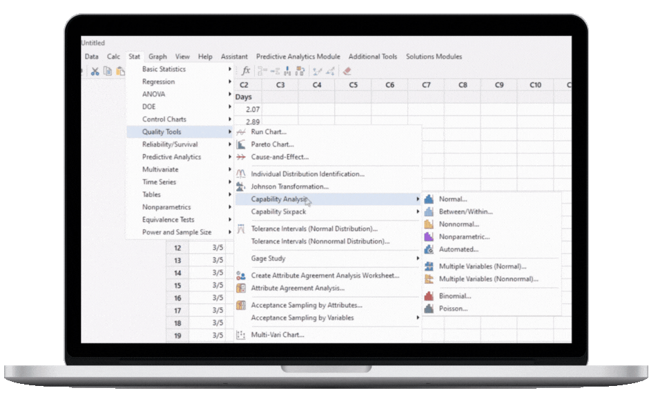 minitab statistical software as an excel spreadsheet alternative