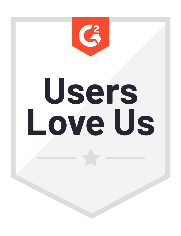 Users love us g2 badge